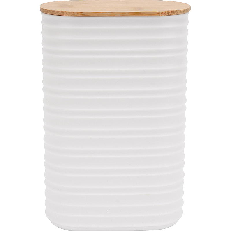 Cuisine Oppbevaringsboks 1,6 l m/bambuslokk hvit