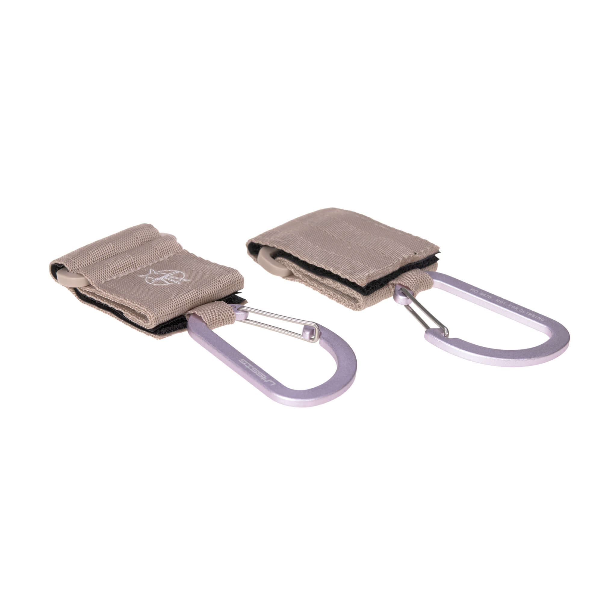 Kinderwagenhaken 2er Set - Karabiner, Beige