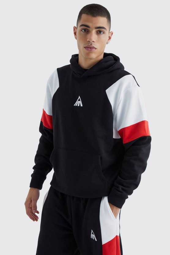 Colorblock Hoodie mit Logo