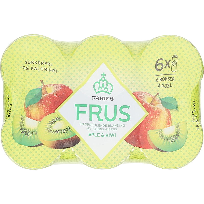 Farris Farris Frus 0,33 l boks 6-pk eple/kiwi