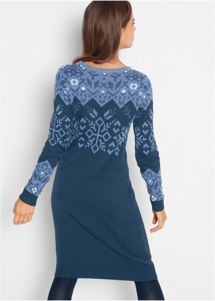 Strickkleid mit Norwegermuster