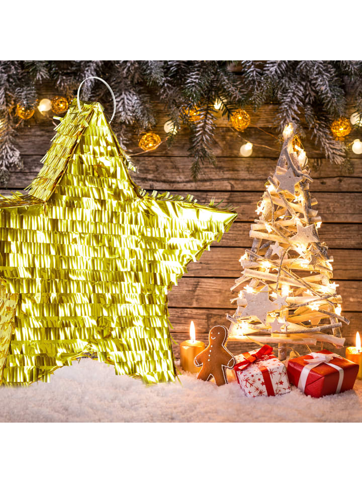 relaxdays Pinata Stern in Gold günstig kaufen onesize