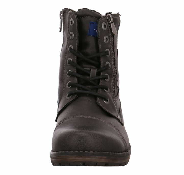 TOM TAILOR Schnür-Stiefeletten grau