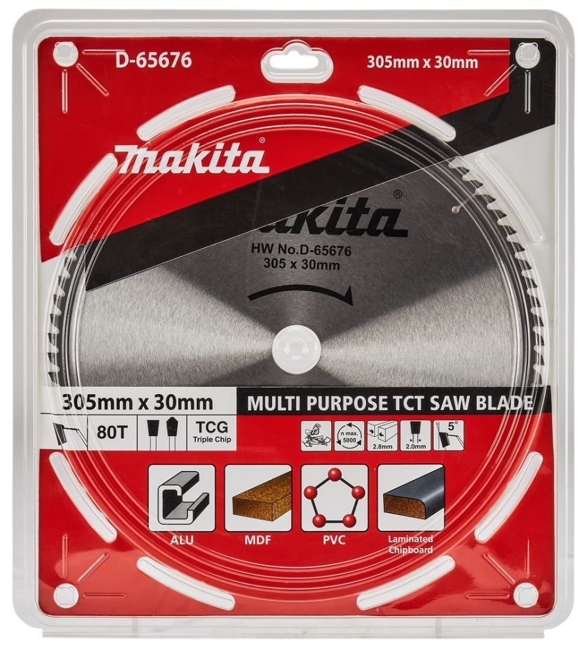 Brzeszczot do piły poprzecznej Makita Accessories D-65676 TCG 305 x 30 x 2,8 mm T80