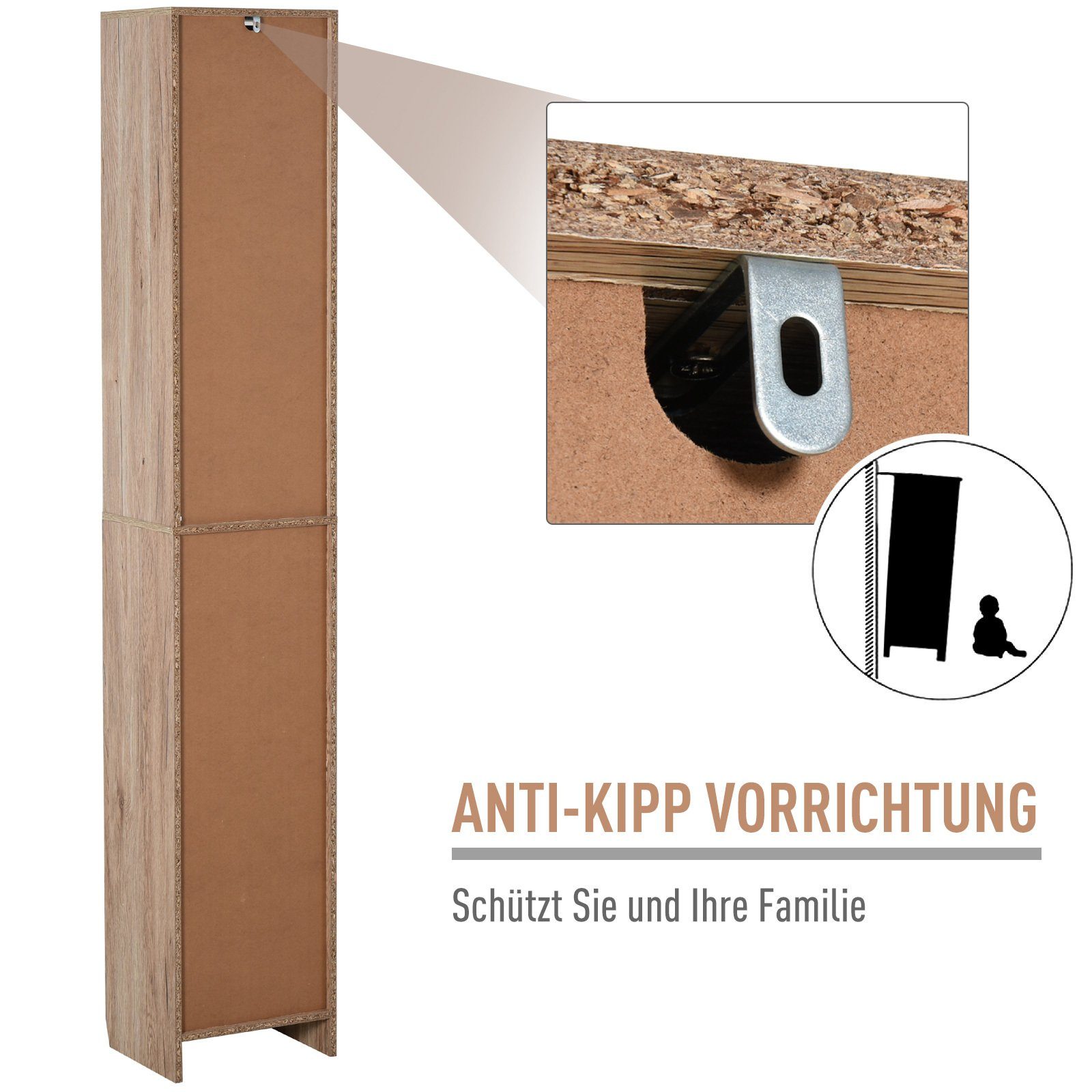HOMCOM Badkommode Badezimmerschrank im modernen Design