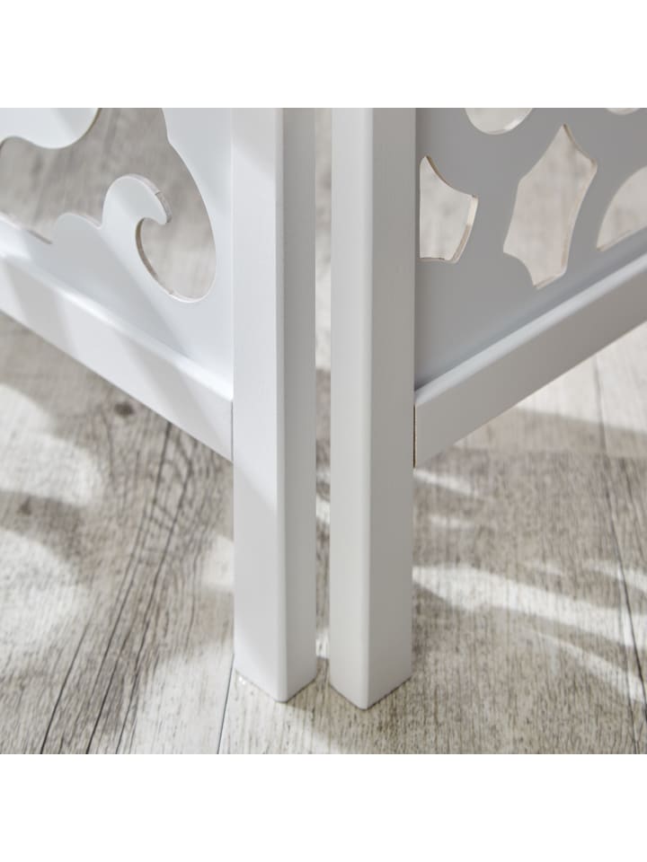 Homestyle4u 4-tlg. Paravent in Weiß 173x175 günstig kaufen onesize