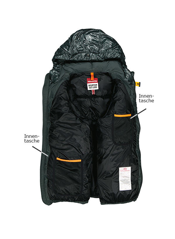PARAJUMPERS, Daunenjacke, Mikrofaser, grün