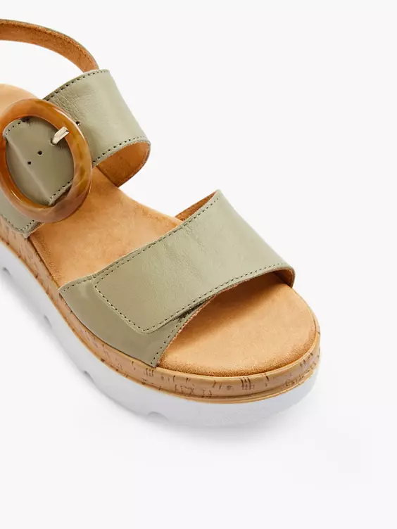 5th Avenue Leder Keilsandalette