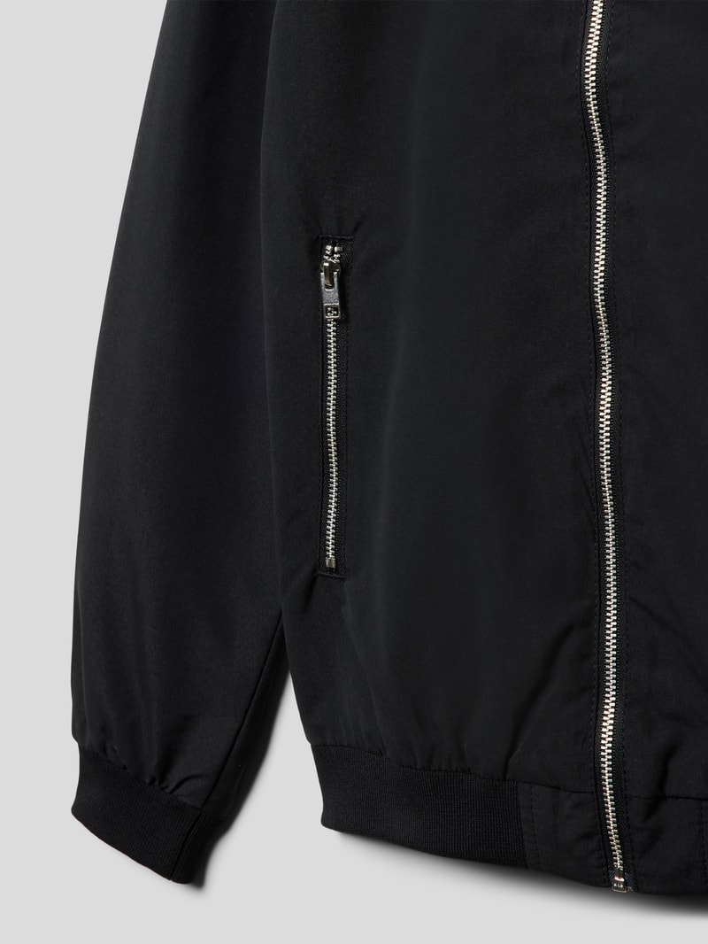 Bomberjacke mit Reißverschlusstaschen Modell 'JERUSH' in schwarz