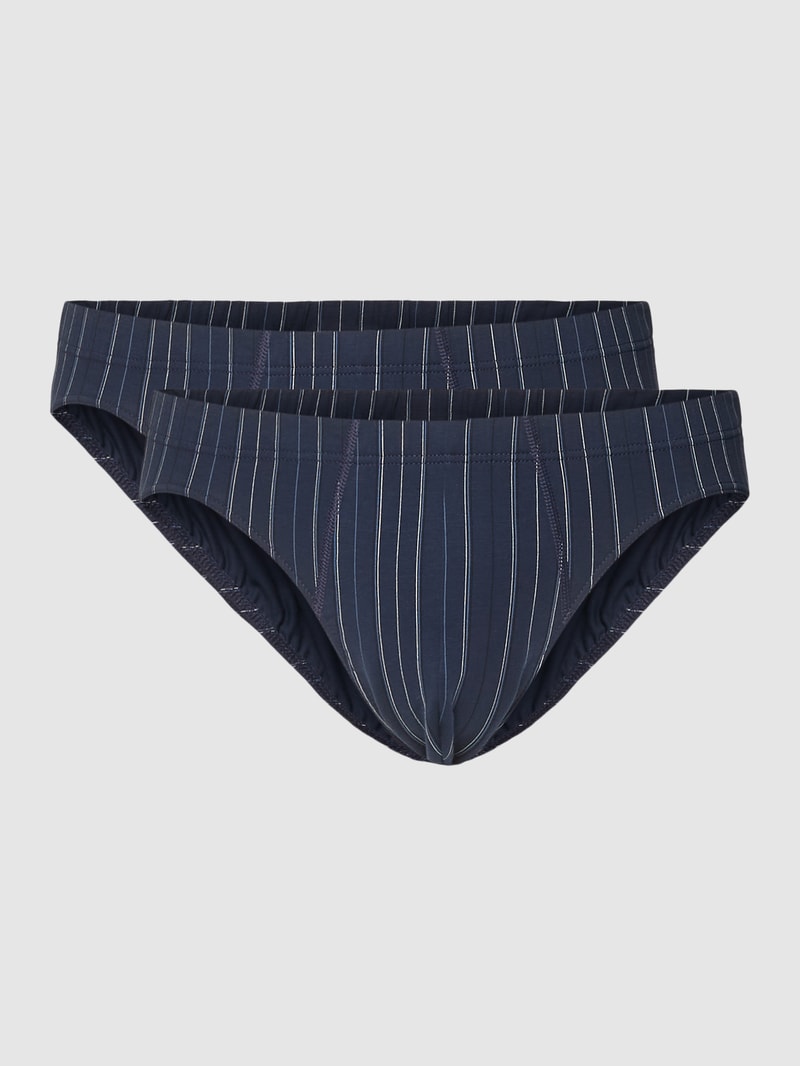 Slip mit elastischem Bund im 2er-Pack in marineblau