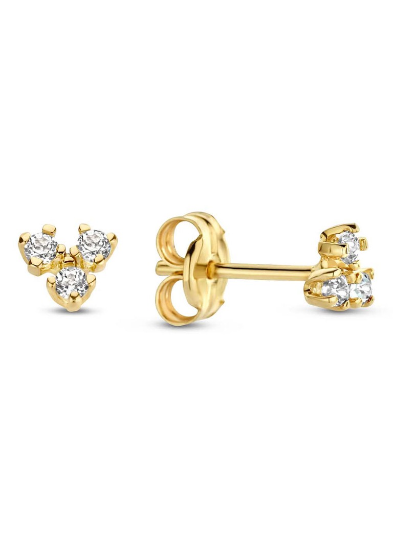 Cercei triunghiulari Jackie Miró din aur galben de 14k cu topaz