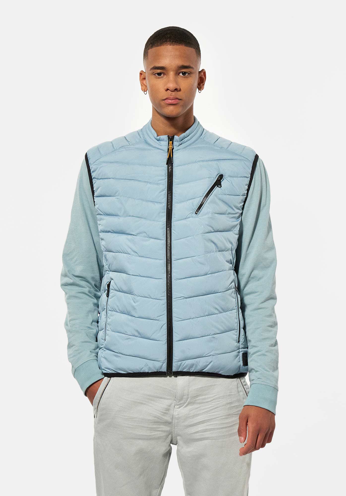 VASCO  Doudoune sans manches bleu clair Homme en 100% polyester recyclé