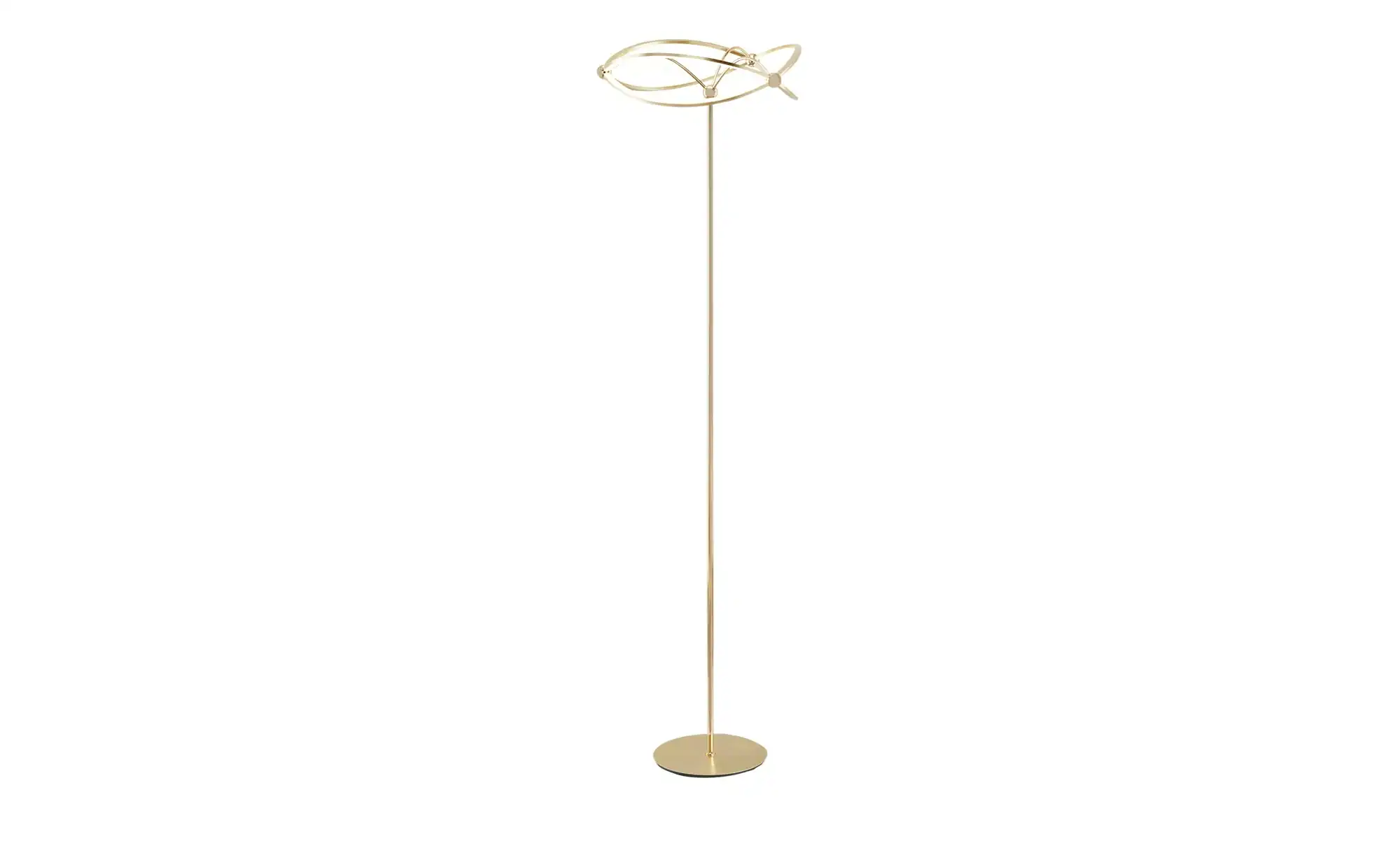 Trio LED-Stehleuchte, messing-matt, geschwungen