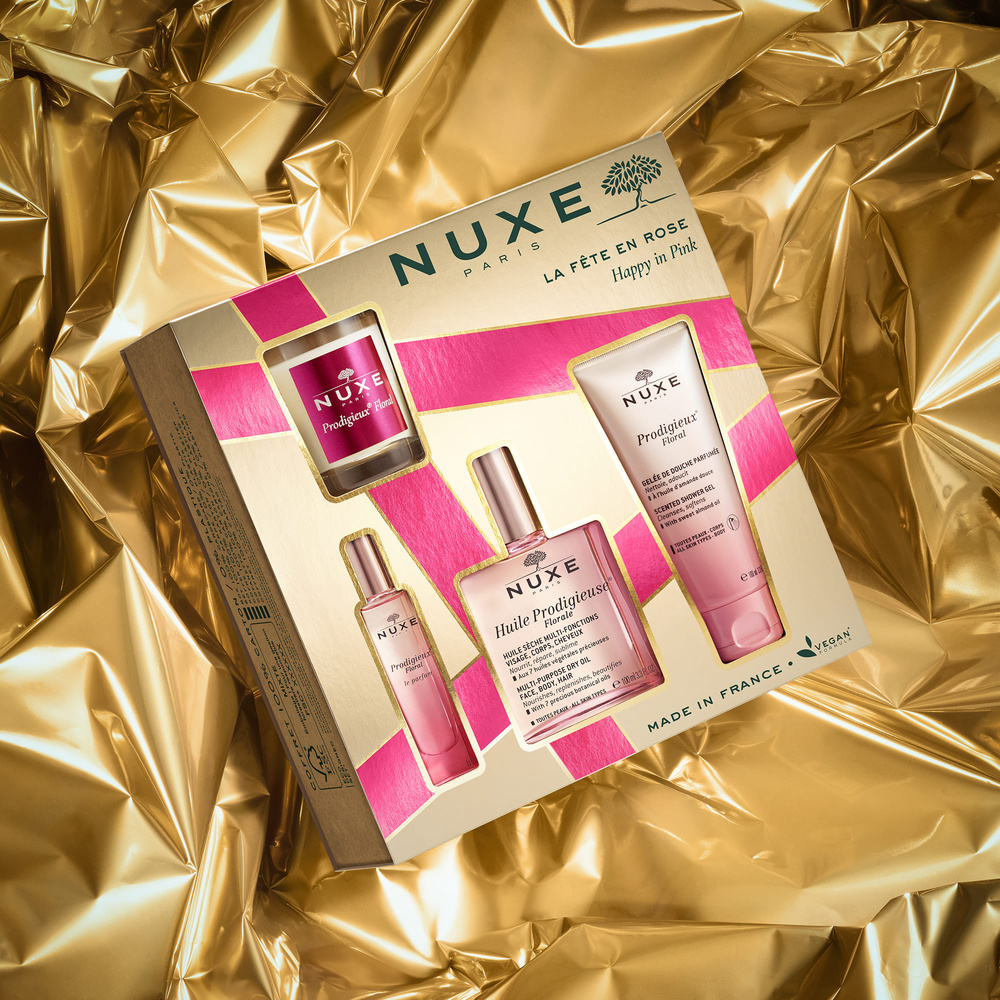 Nuxe Coffret Nuxe Prodigieux Floral® | Coffret la Fête en Rose | Nuxe Coffret de Noel