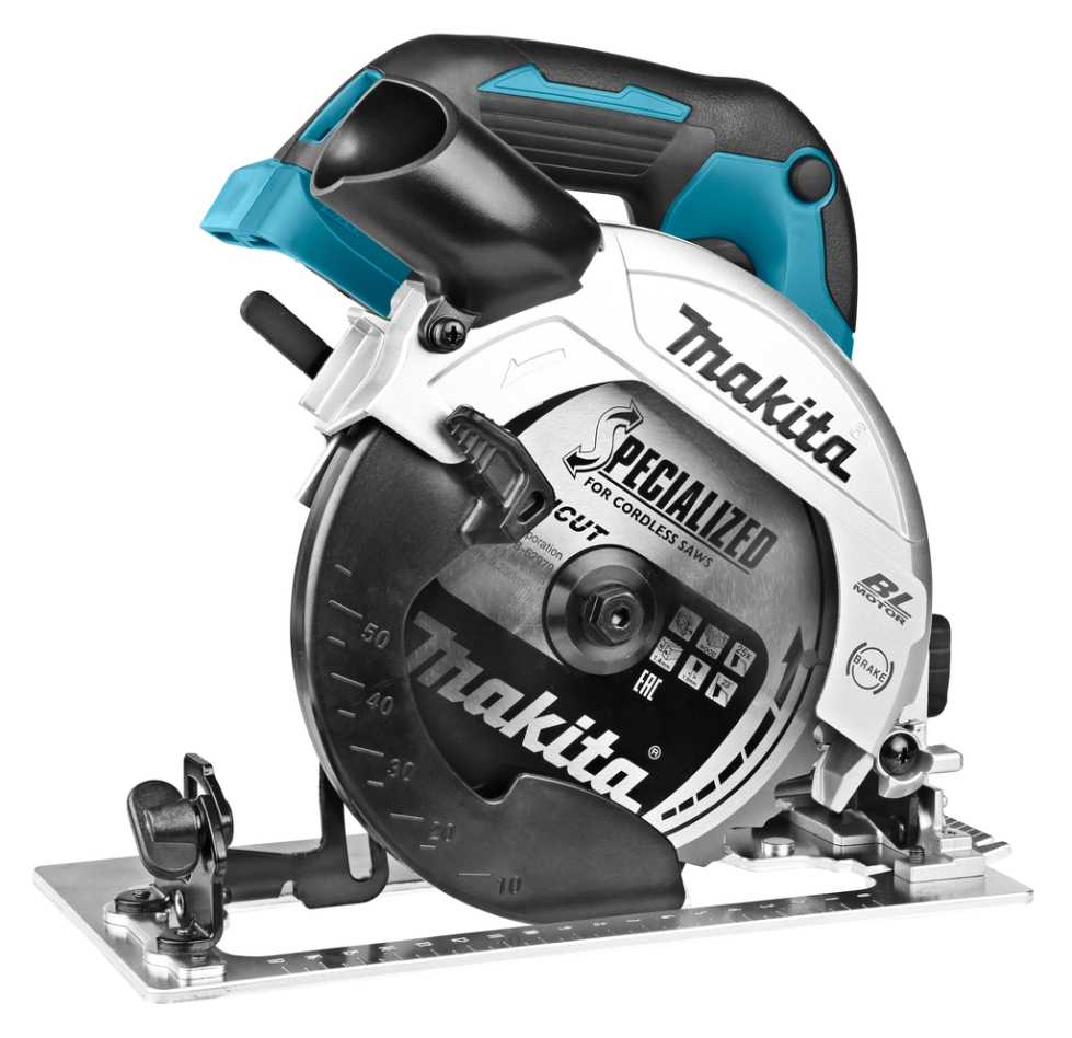 Fierăstrău circular fără fir Makita DHS661ZJU 165 mm cu transmițător AWS 18 V fără baterii și încărcător
