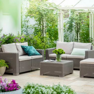 Keter Loungesofa Gartentisch California Cappuccino-Braun 198074, 1 Teile