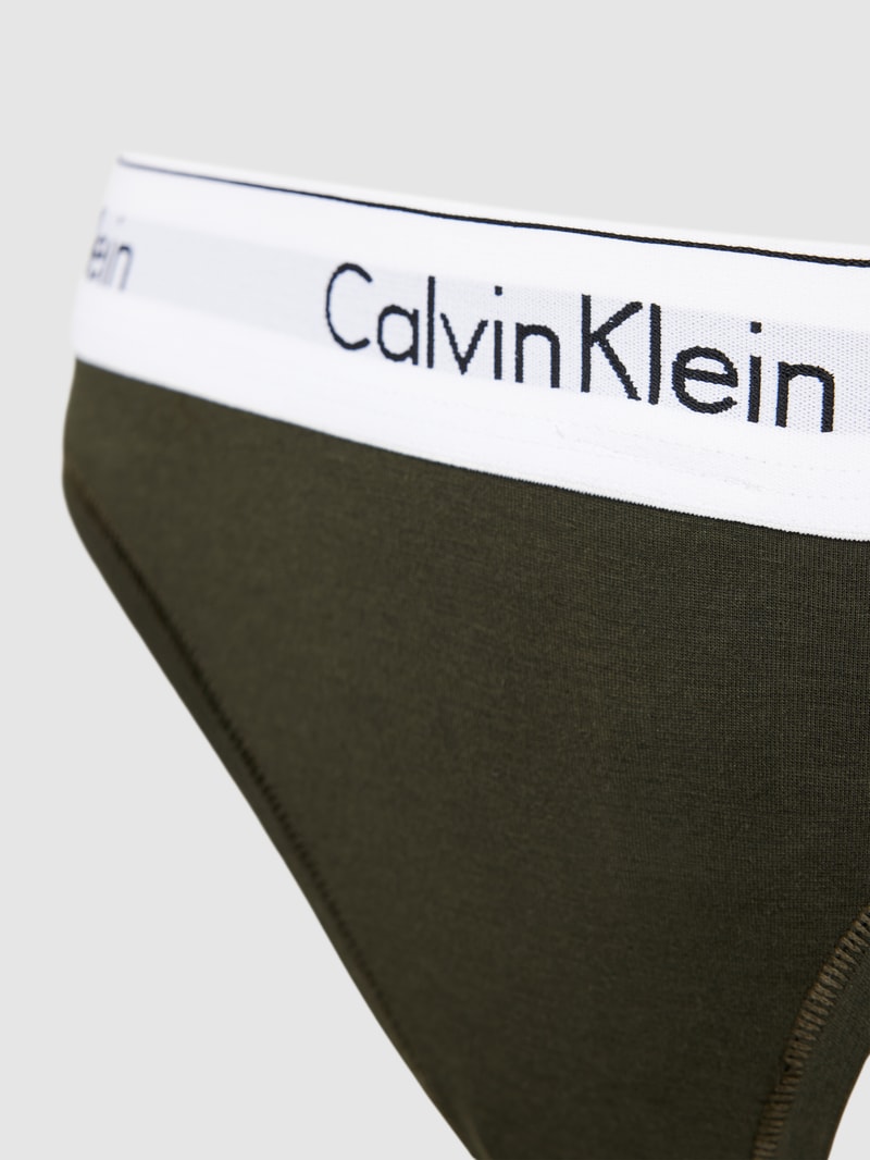 String mit elastischem Logo-Bund in khaki