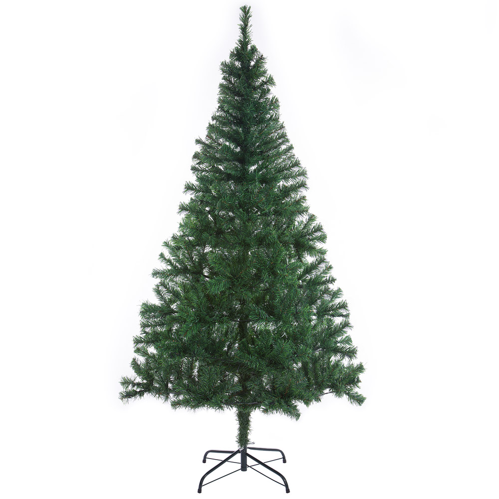 Casaria Weihnachtsbaum PVC inkl Lichterkette und Ständer 150cm dunkelgrün