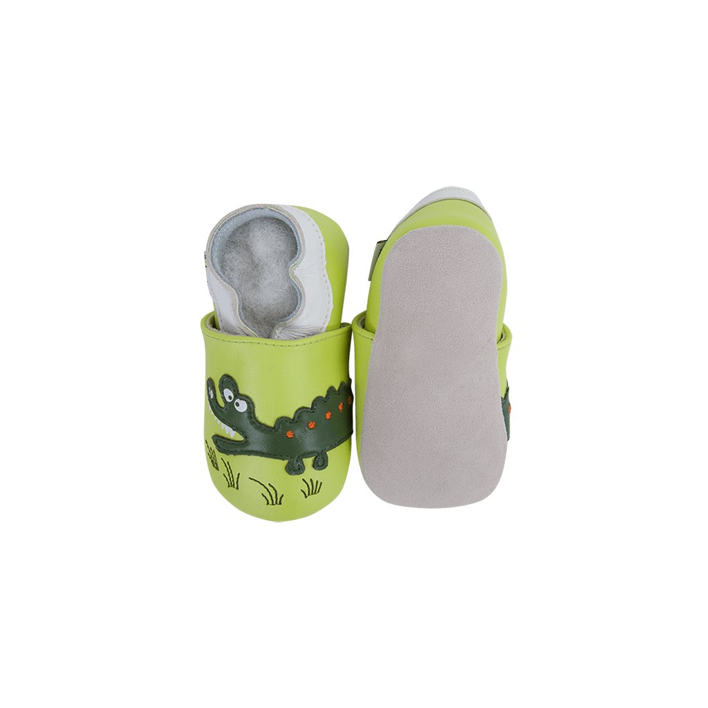 Lait et Miel Croc'savane Krabbelschuhe mit Krokodil