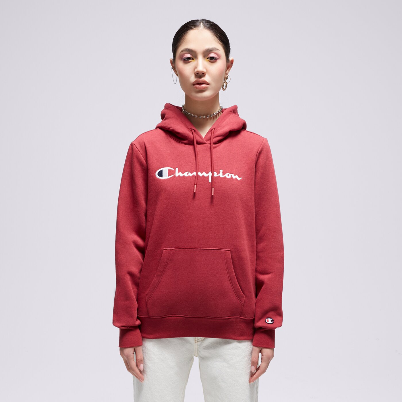 CHAMPION HOODIE HOODED SWEATSHIRT Dunkelrot