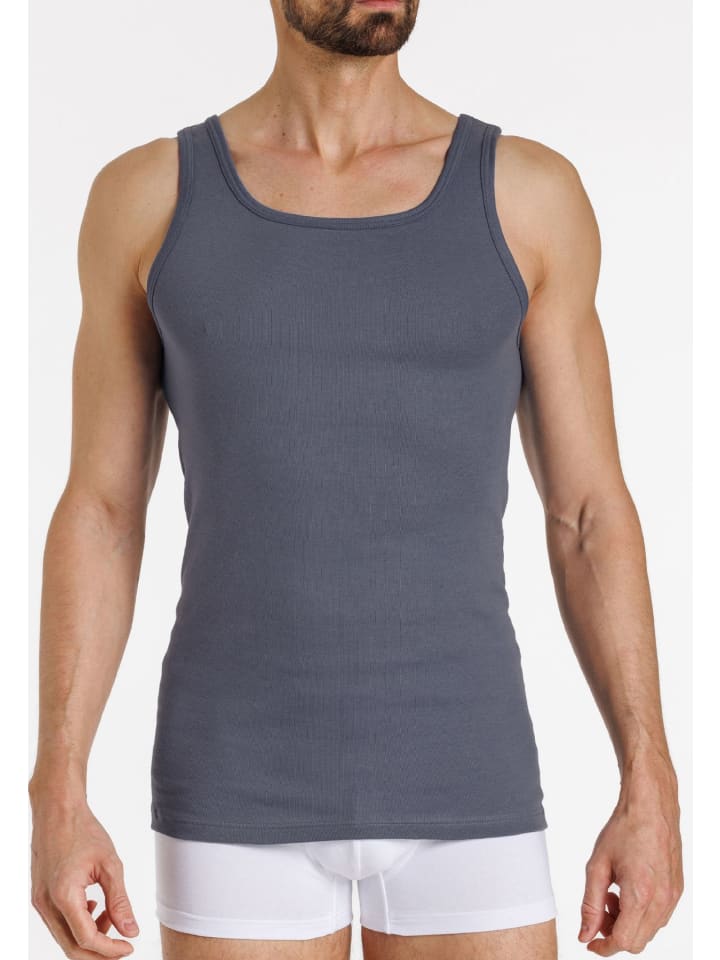 Haasis Bodywear 2er-Set: Unterhemd in Mittelgrau günstig kaufen