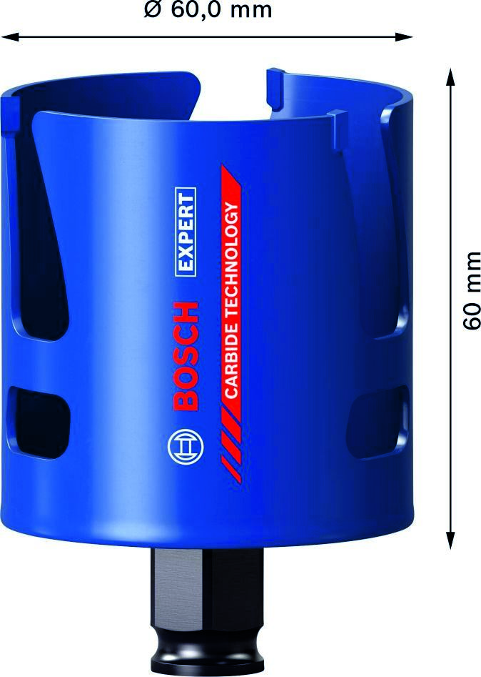 Boschev modri pribor 2608900466 Expert žaga za luknje v gradbenem materialu 60 x 60 mm