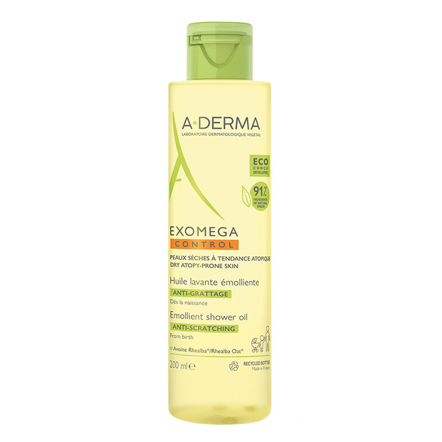 a-derma Exomega Control Huile Lavante Emolliente Anti-Grattage 200 ml
