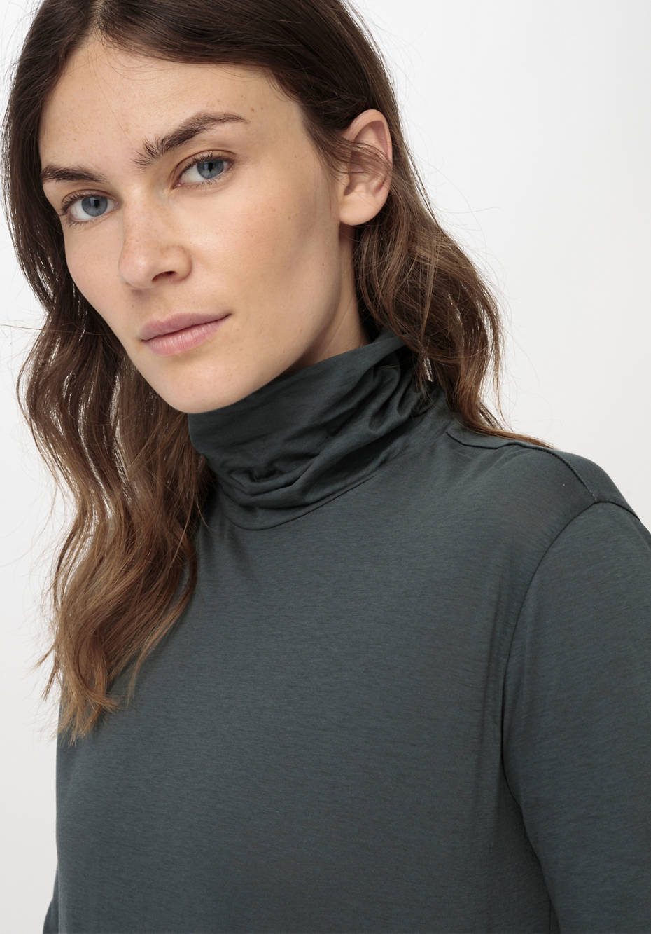 Rollkragen-Shirt aus reiner Bio-Baumwolle