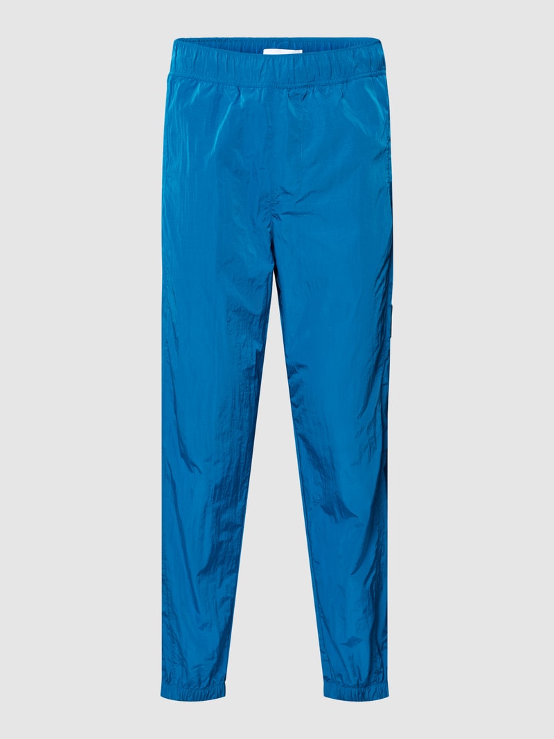 Stoffhose mit elastischen Abschlüssen in royalblau