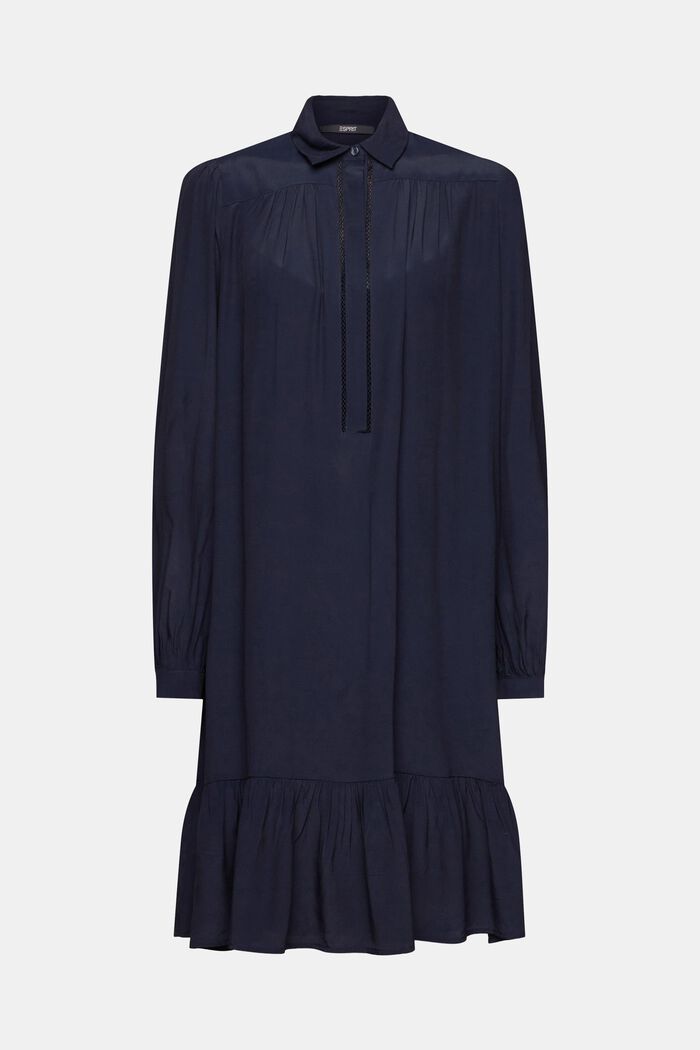 Hemdblusenkleid mit verdeckter Knopfleiste