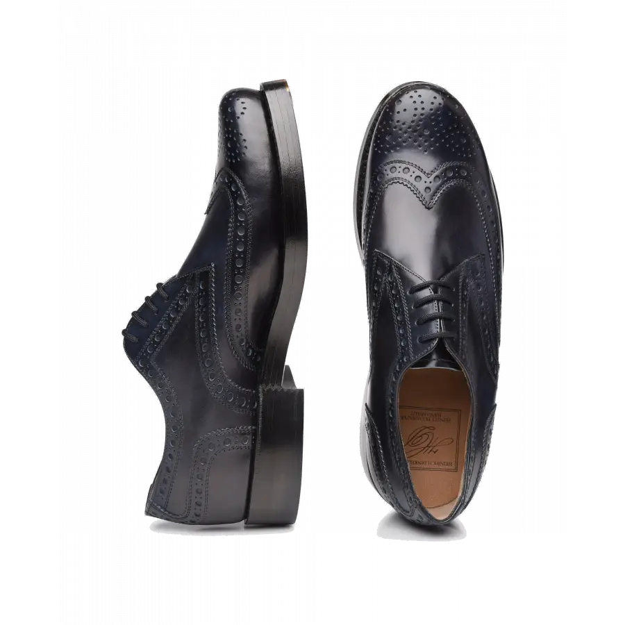 Heinrich Dinkelacker - Businessschuhe Derby RIO FULL-BROGUE TC Kalbsleder - blau