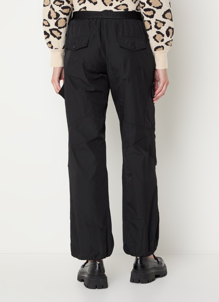 Pantaloni cargo Summum a vita alta e vestibilità ampia con coulisse