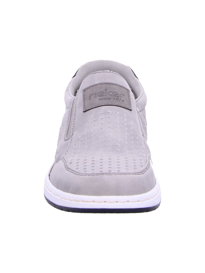 rieker Slipper Gelocht in grau günstig kaufen