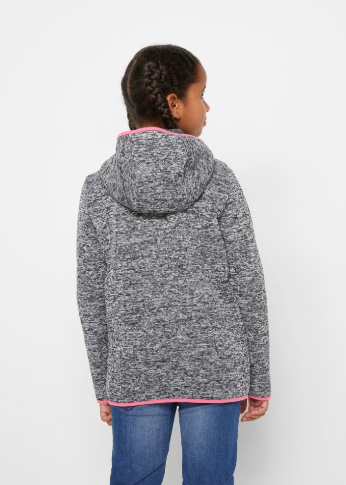 Mädchen Thermo-Strickfleecejacke mit Kapuze
