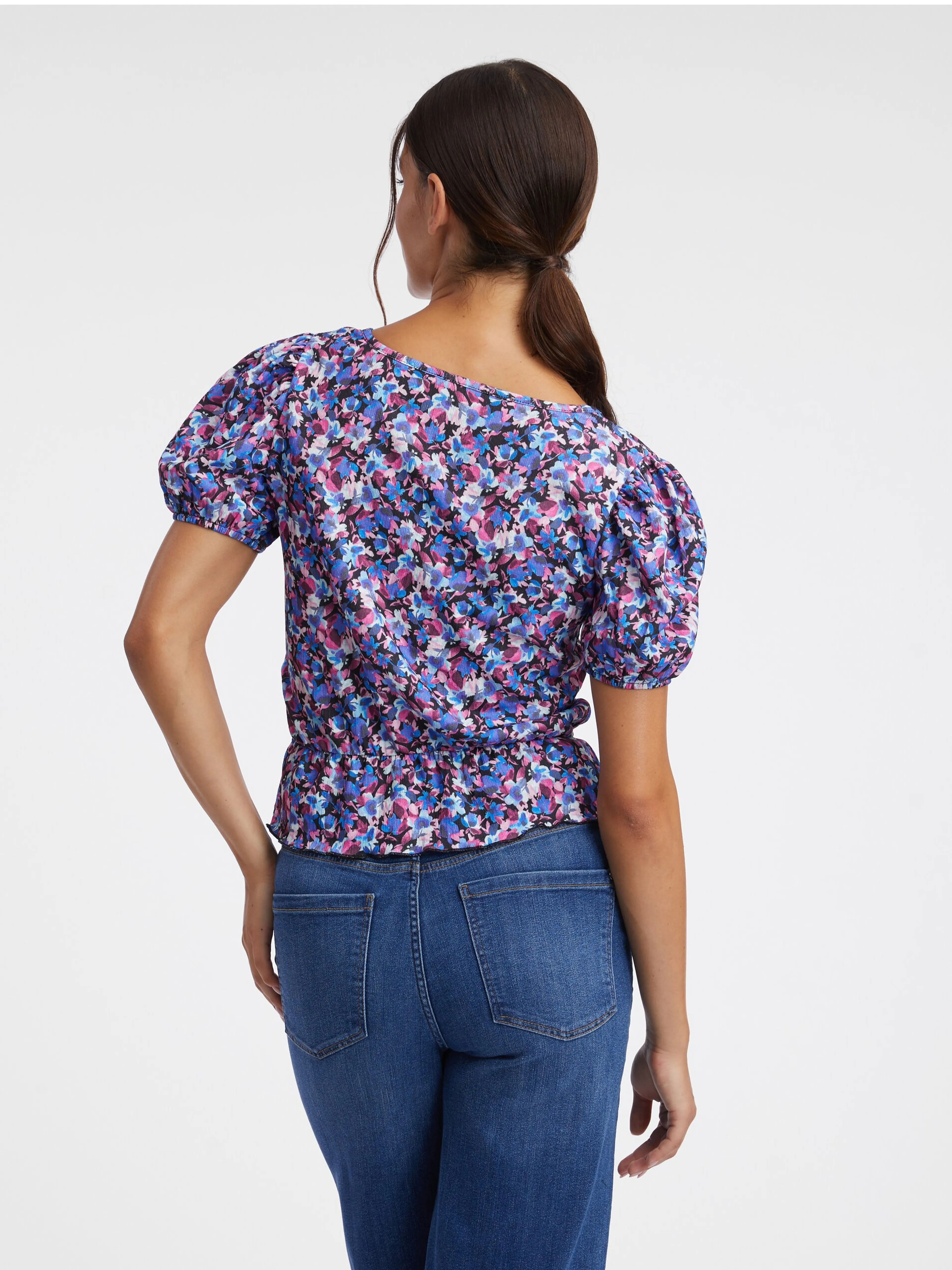 Lila geblümtes Damen-Top ORSAY