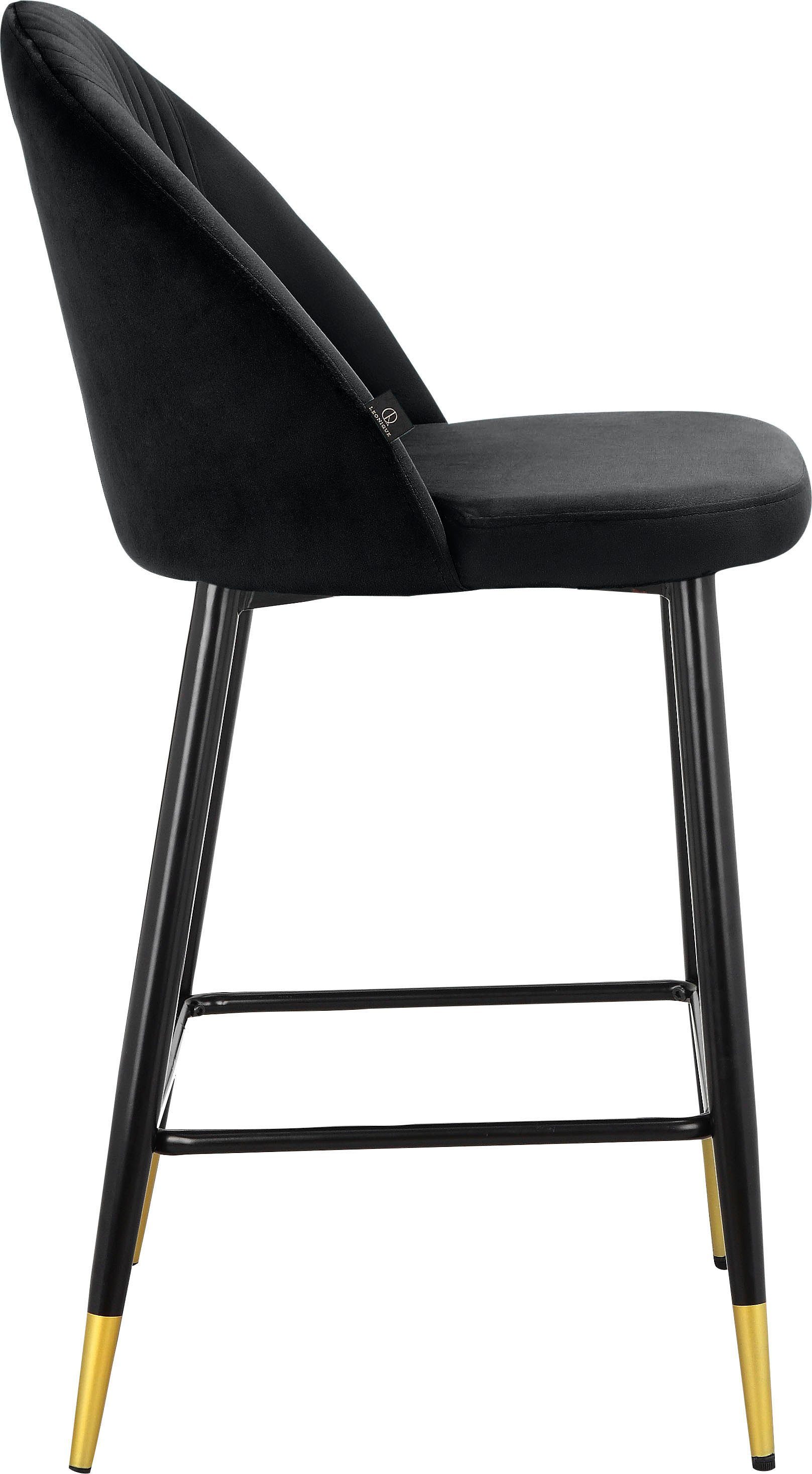 Leonique Bistrostuhl Embrosse (2 St), mit Sitz und Rücken gepolstert, in schönem Velourstoff, Sitzhöhe 65 cm