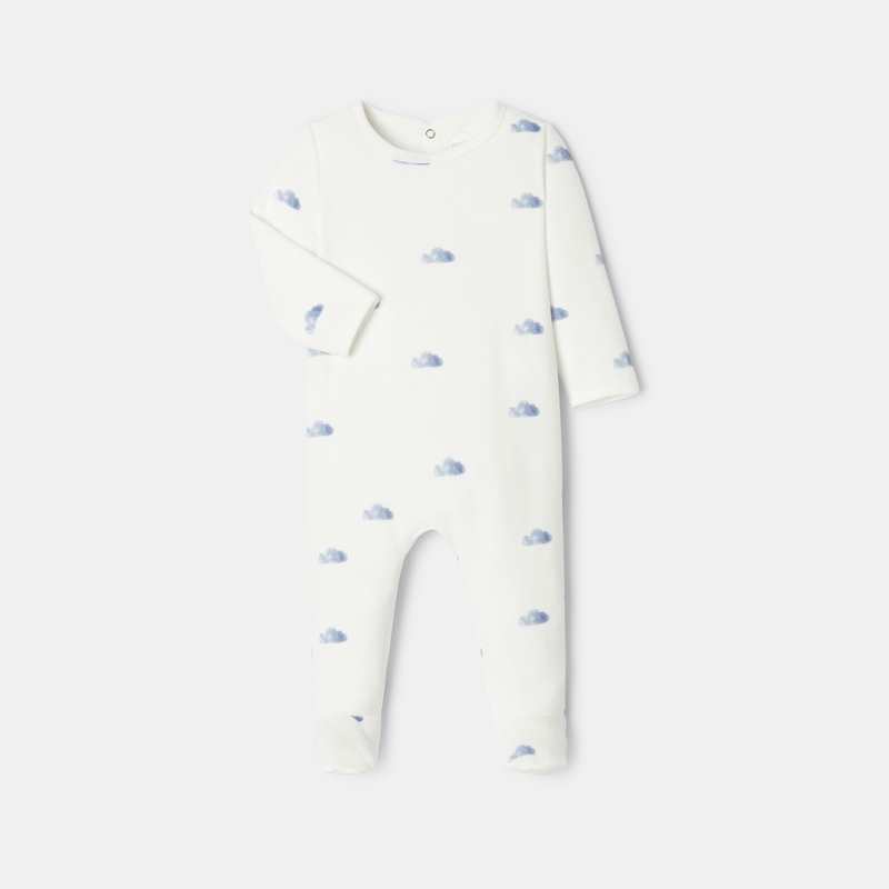 Dors-bien en velours impression nuages blanc mixte Absorba