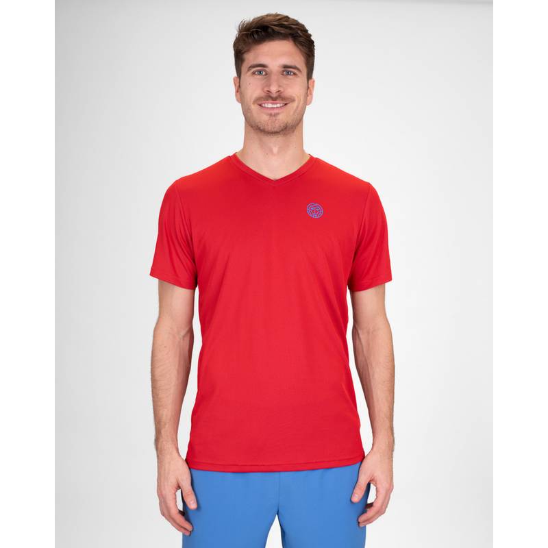 BIDI BADU Crew Inside Out V-Neck Tee Tennisshirt Herren