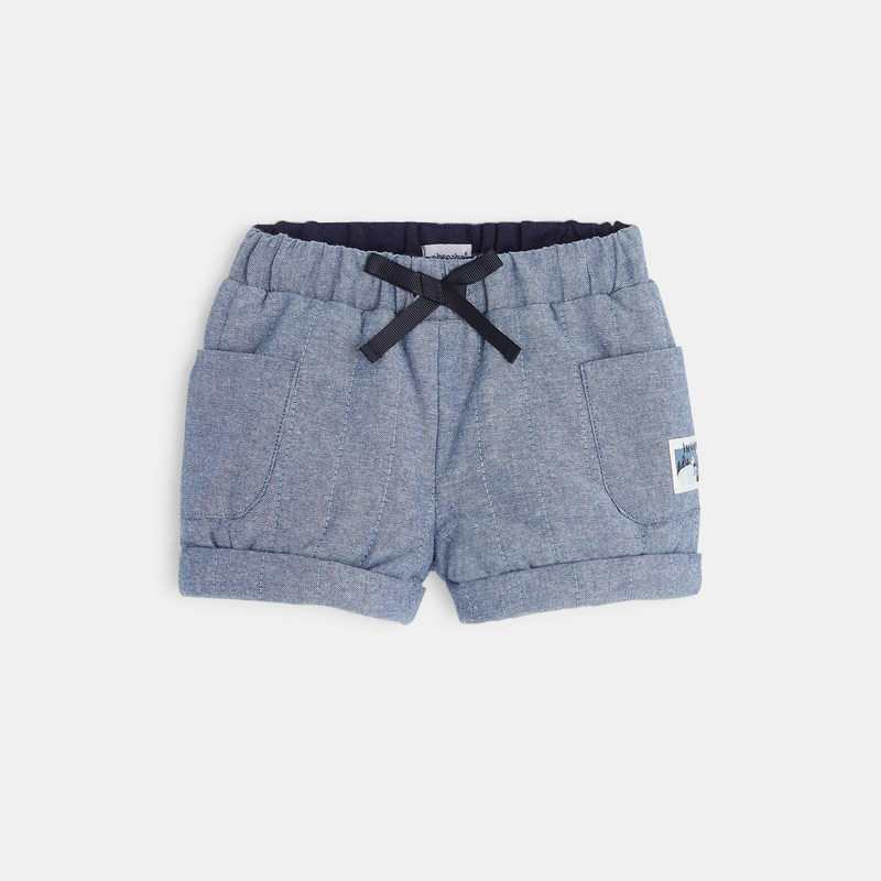Short en chambray matelassé bébé fille