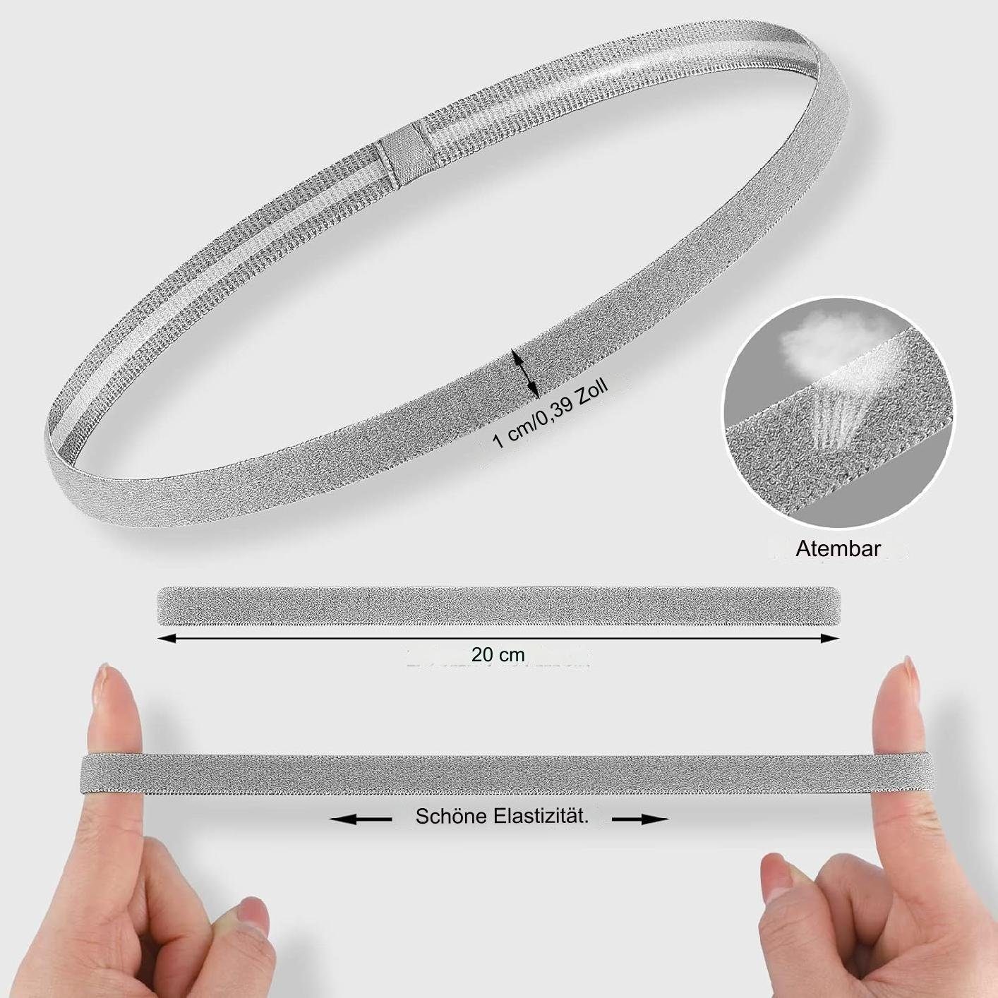 KOMIRO Haarband Haarband Herren Elastische Haarband Jungen Sport 6 Stück, 6-tlg.