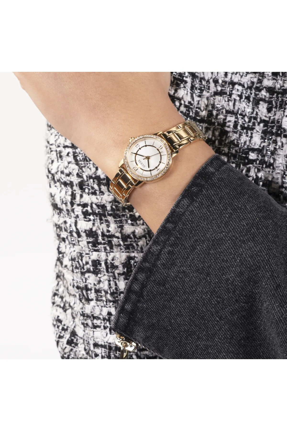 Guess  Damenuhr Gold Gw0468l2