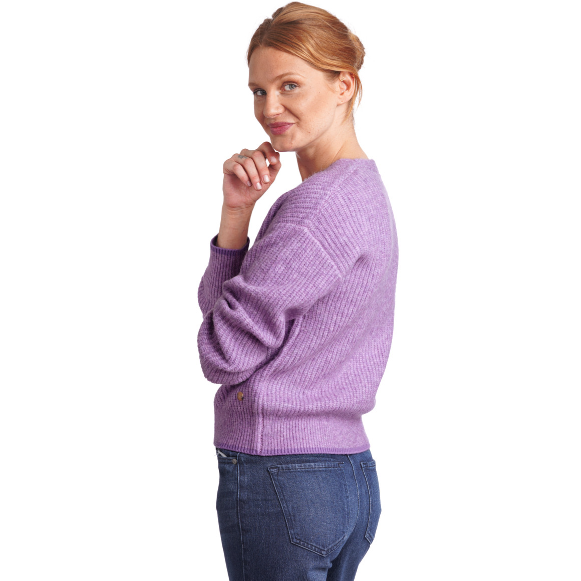 Damen Strickjacke mit V-Ausschnitt