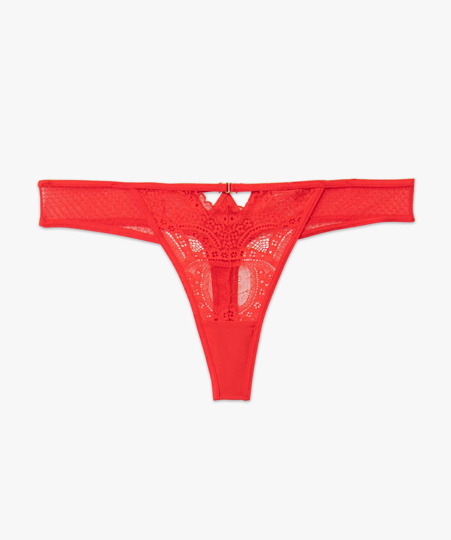 String femme en dentelle et microfibre rouge | GEMO