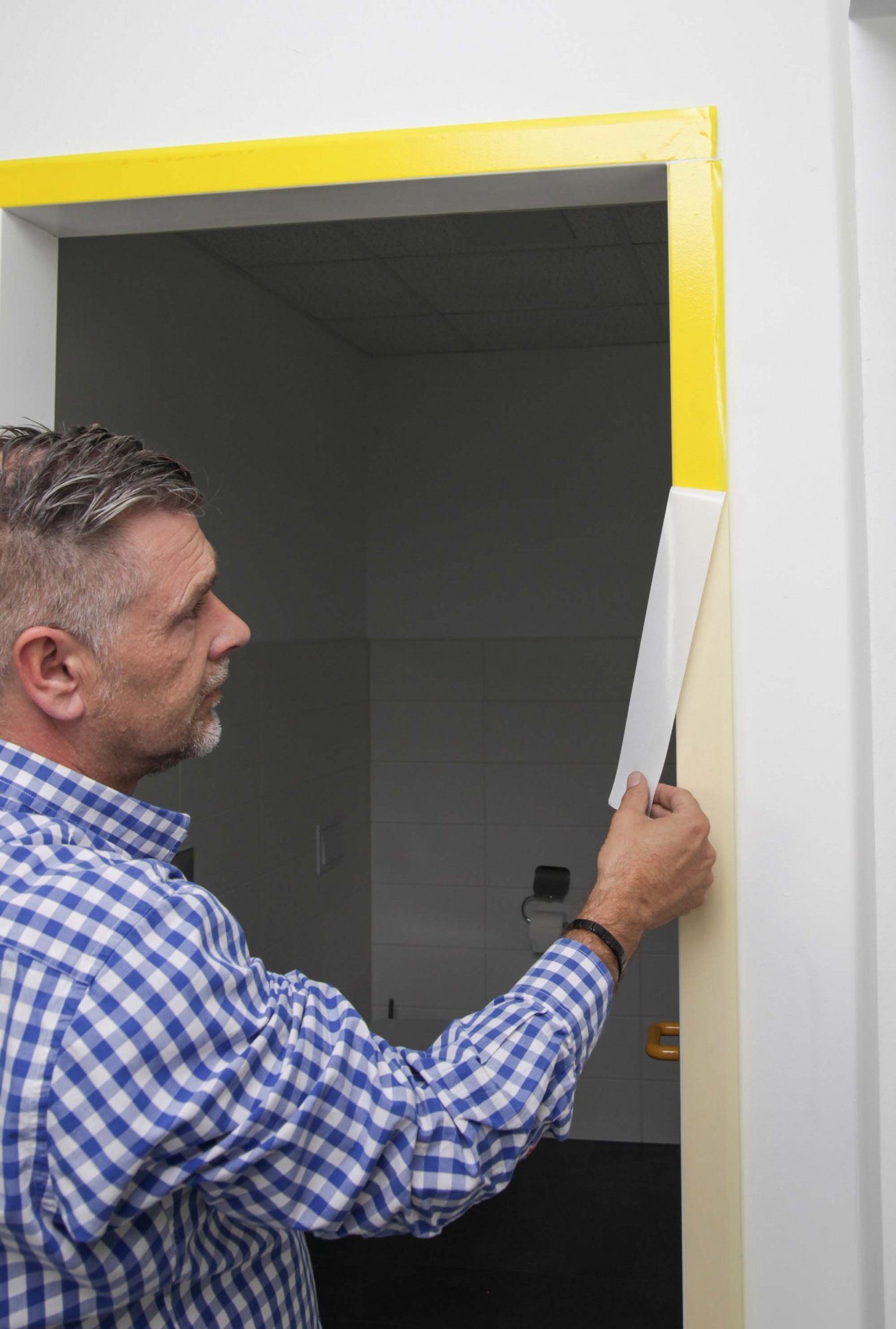 Scorprotect® Haustür Folien Staubschutztür U-Form mit Reißverschluss
