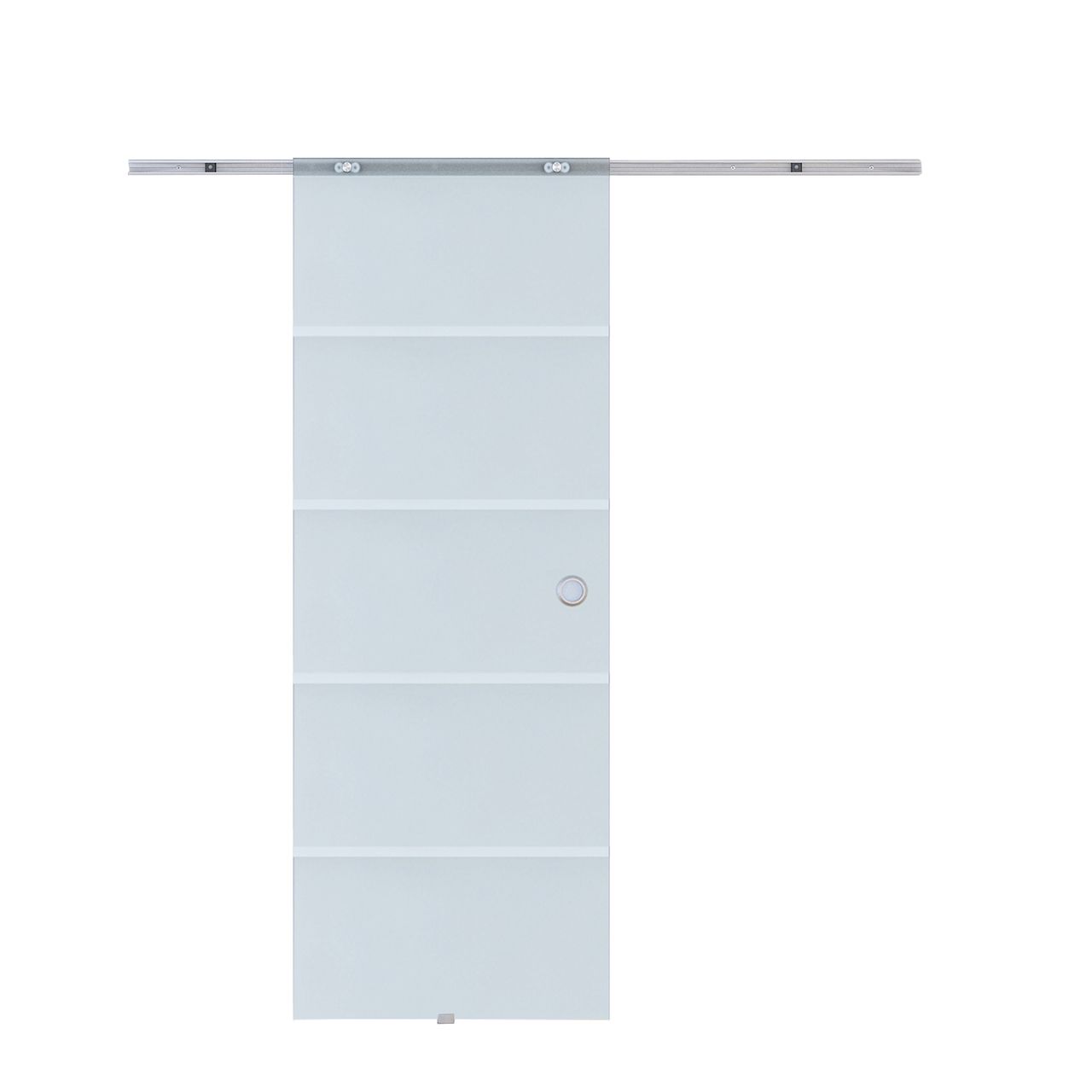 HOMCOM Glasschiebetür Schiebetür Glastür Zimmertür teilsatiniert 775 x 2050 mm