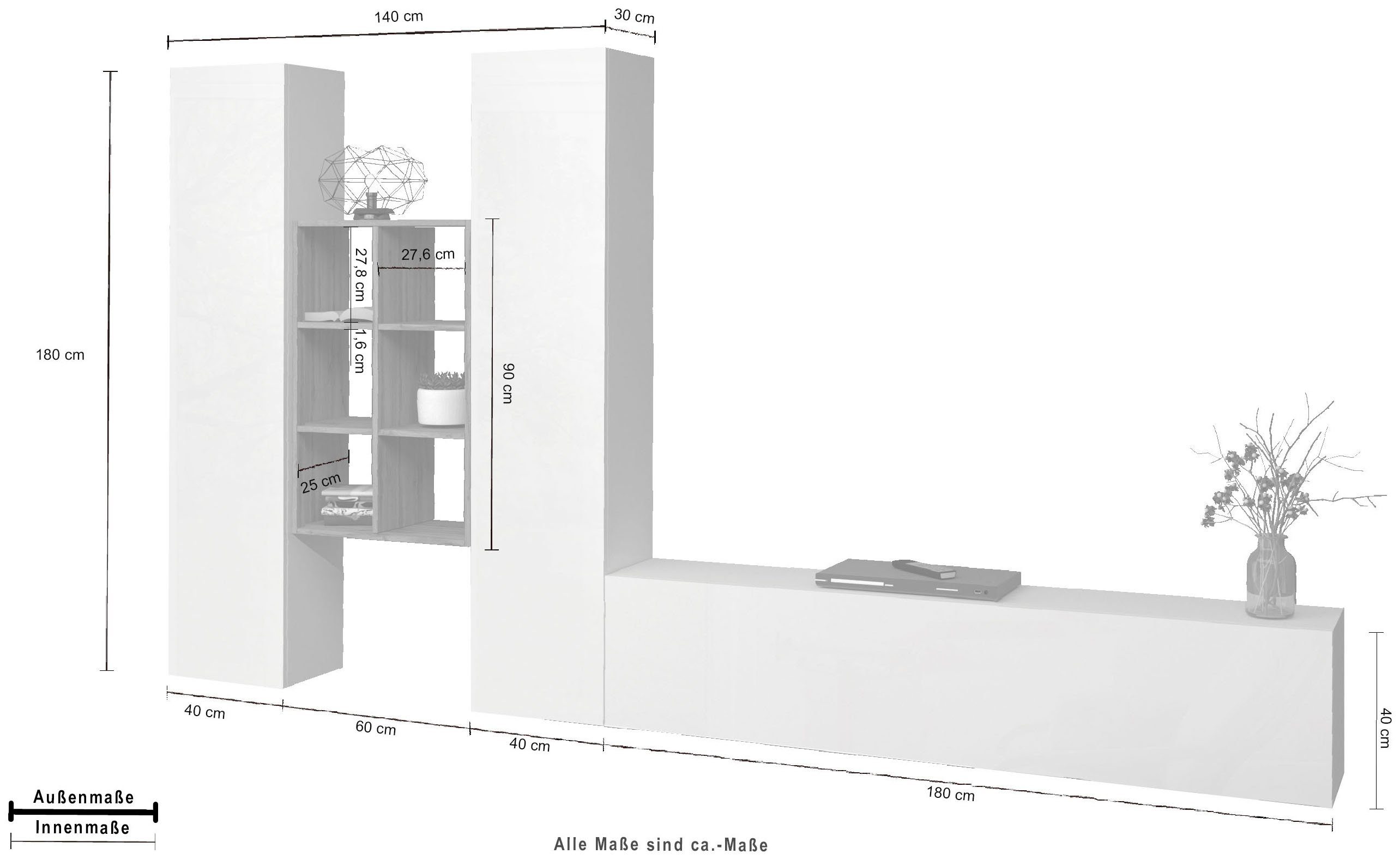 Tecnos Wohnwand Maruska, (1-St)