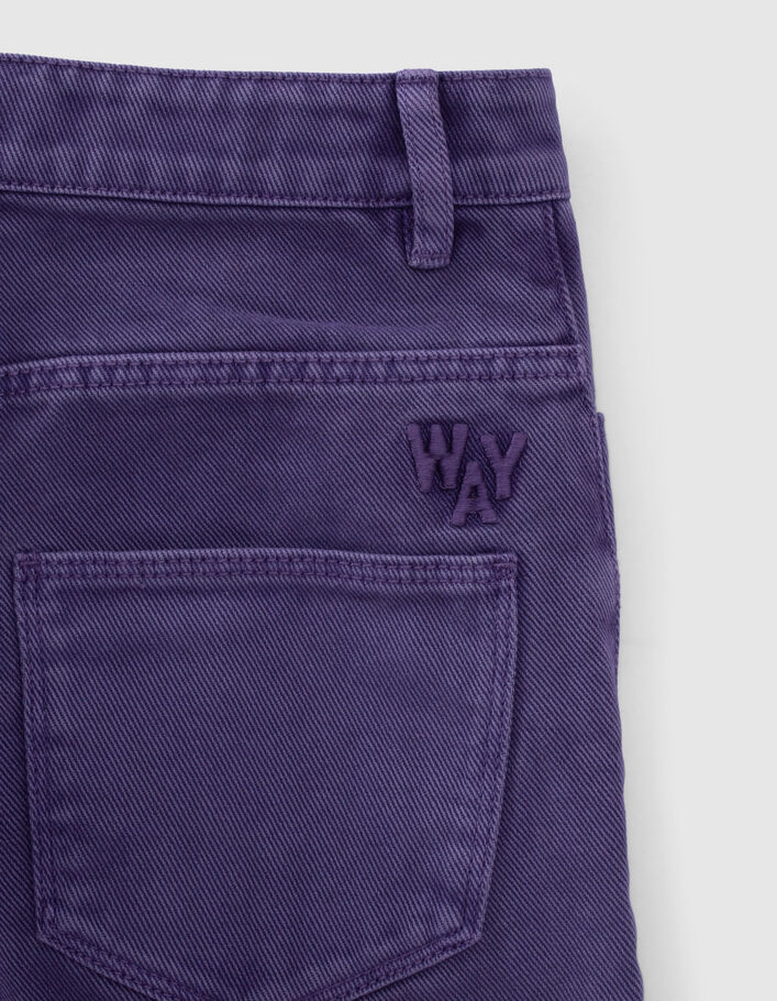 Jean WIDE LEG violet upcyclé fille