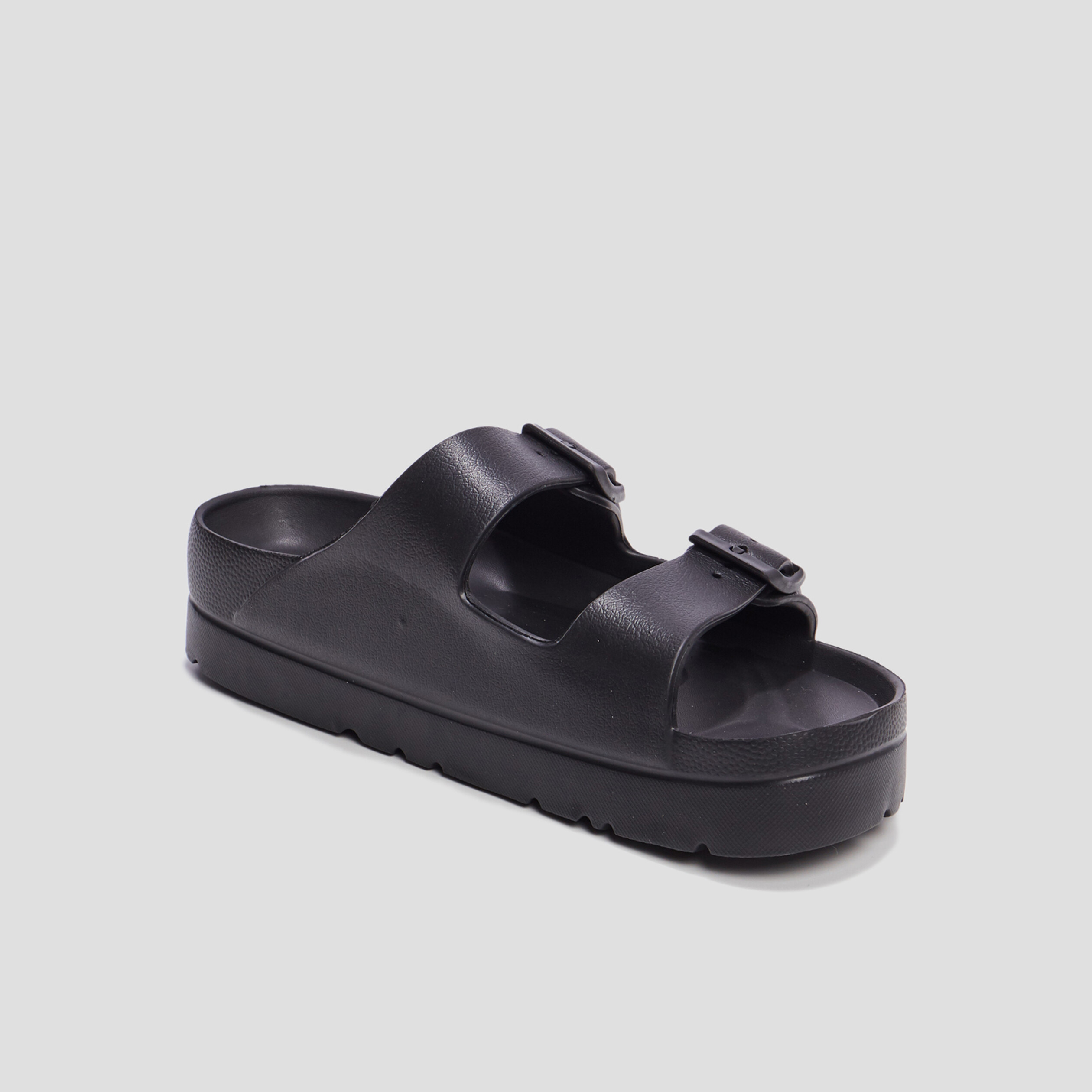 Mules de plage plateformes noir femme | La Halle