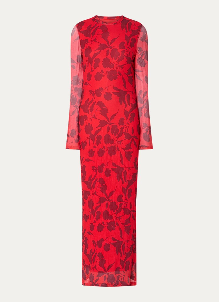 Refined Department Blossom mesh maxi sheath dress with floral print
