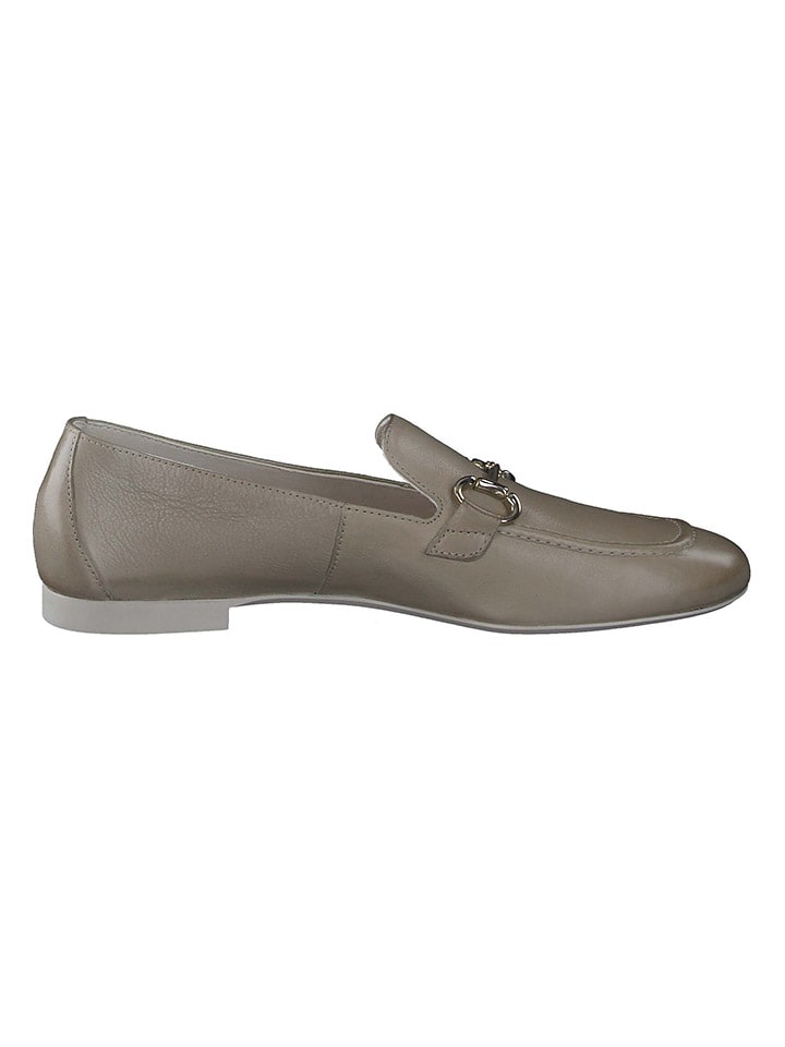 Paul Green Leder-Slipper in Khaki günstig kaufen